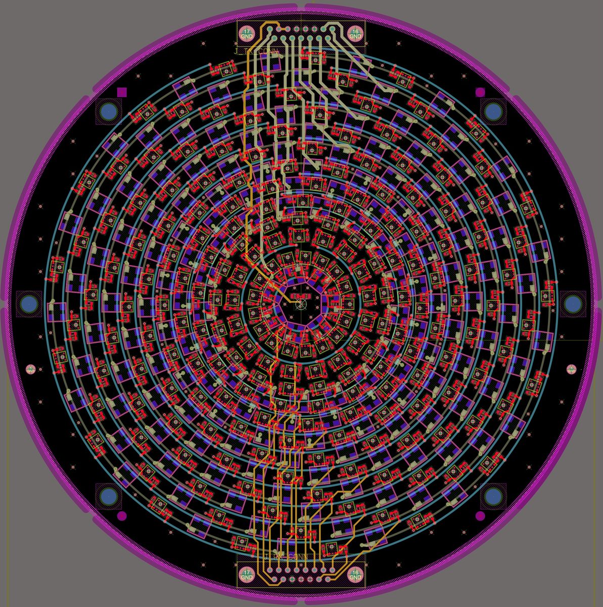 2D PCB layout for the ultrasonic laser